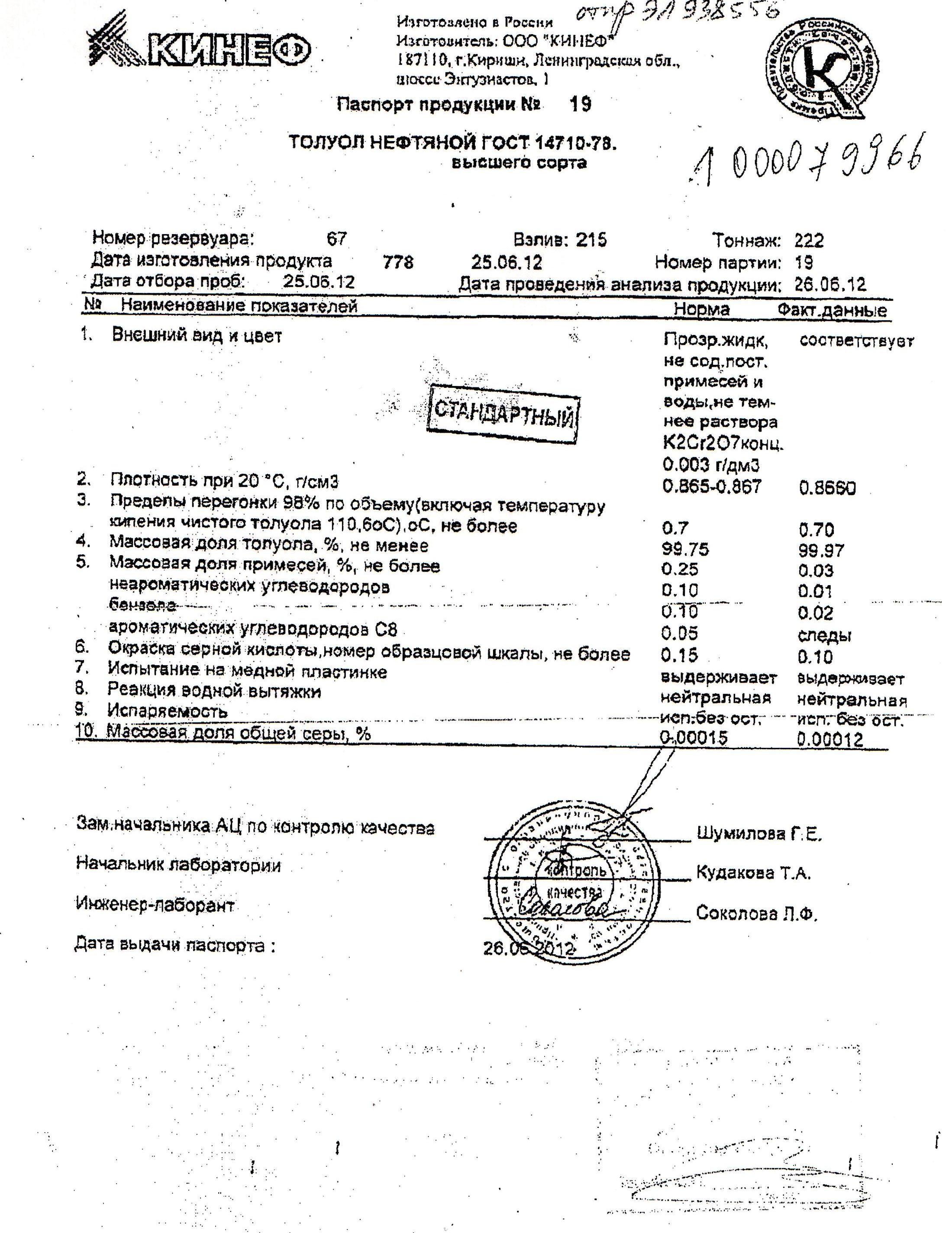 Паспорта качества нефтепродуктов | ВолгаНефть – цена бензина аи 92, купить  нефтепродукты оптом